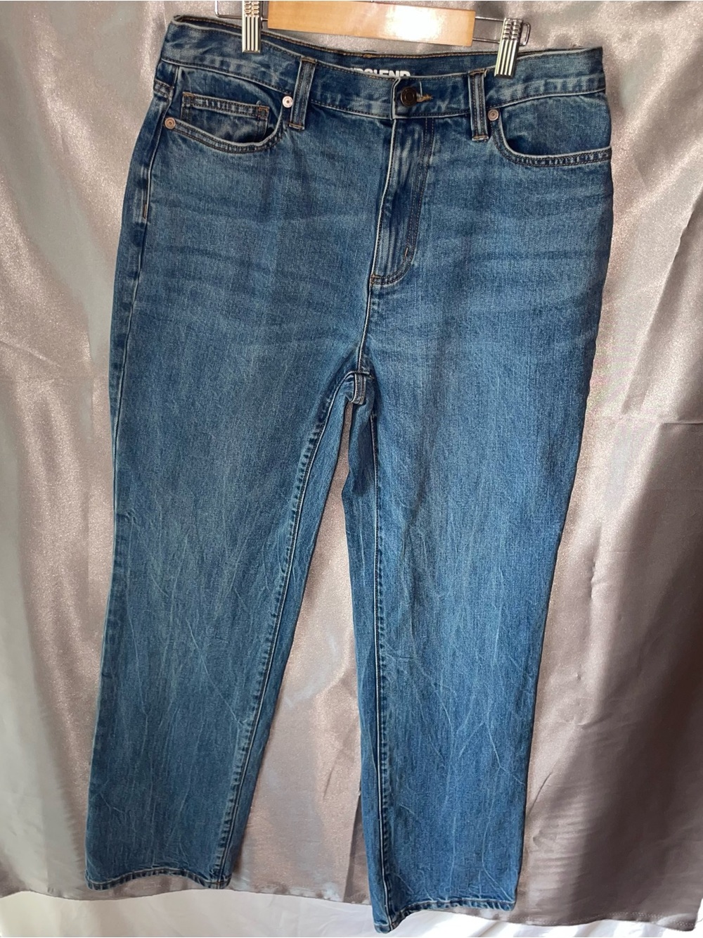 Lands' End Women’s High Rise Straight Leg Jeans Size 10